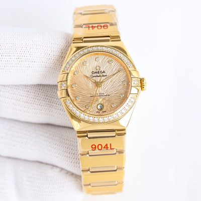 Omega Constellation 29mm 8700 Movement 316L Steel Pot Lid Glass Women Watch